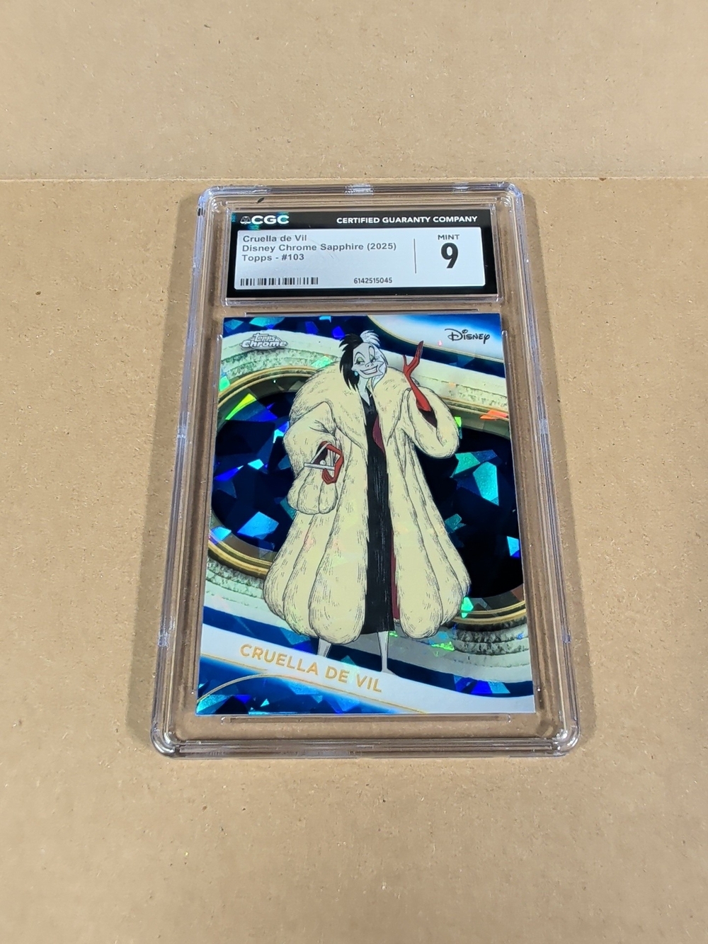 Cruella de Vil CGC Gem Mint 9 Disney Chrome Sapphire 2025